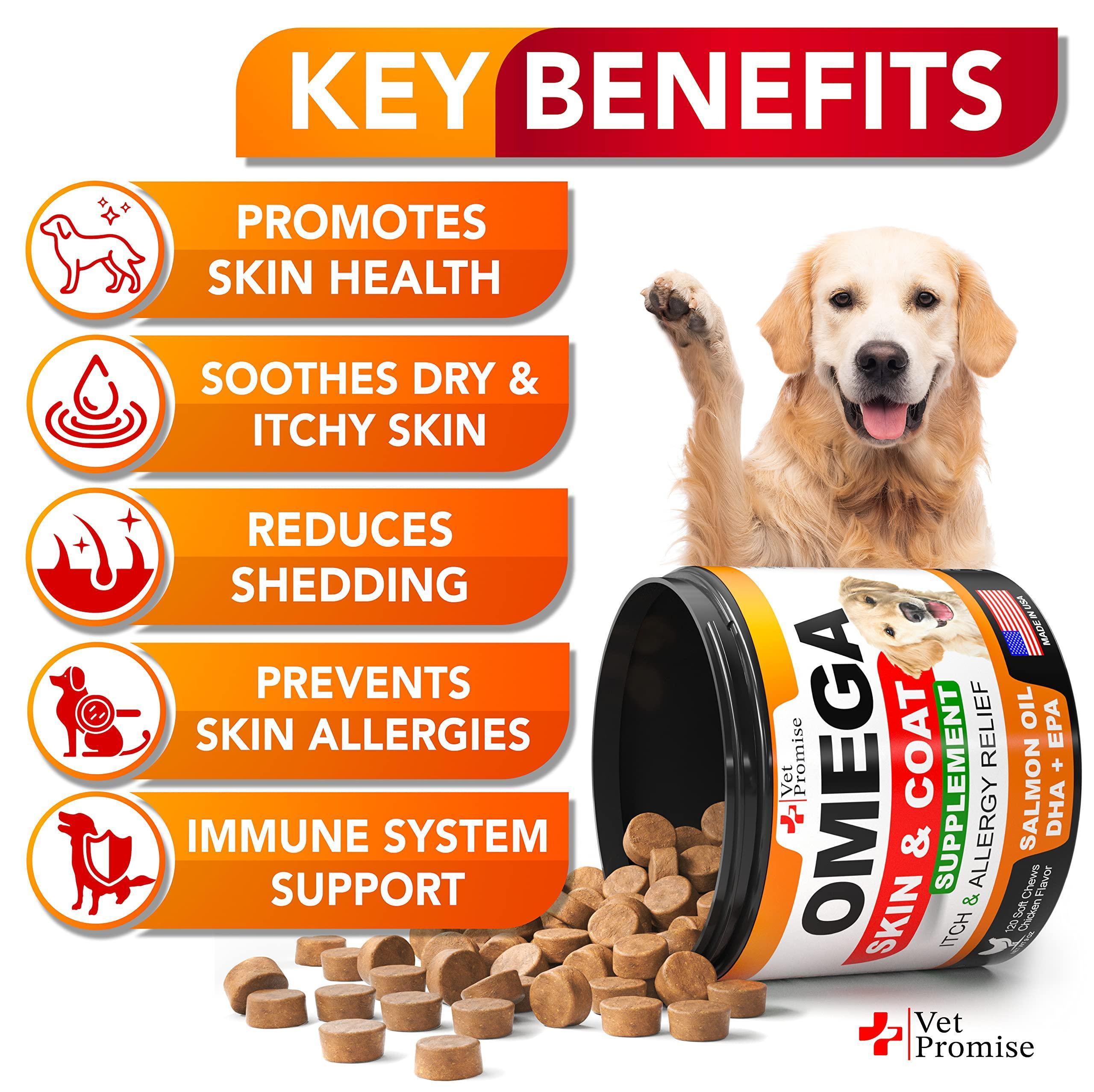 Omega-3 Fish Oil Chews for Dogs 120 Count Skin & Coat Supplement Omega-3 Fish Oil Chews for Dogs 120 Count Skin & Coat Supplement