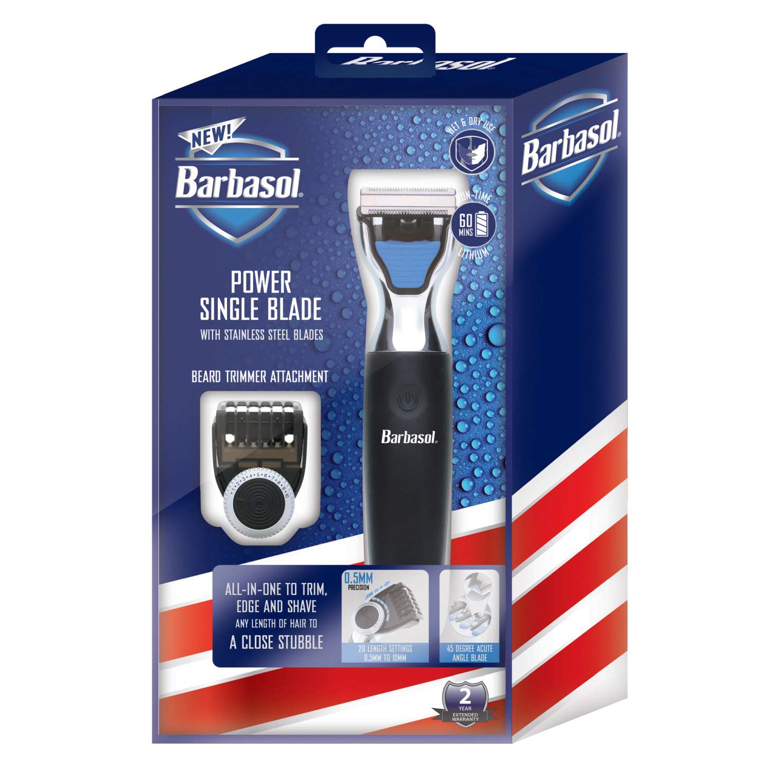 Barbasol Face And Body Stainles Steel Attachments For Power Single Blade Barbasol Face And Body Stainles Steel Attachments For Power Single Blade