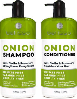 Onion Shampoo and Conditioner Set With Rosemary and Biotin Thickening Products