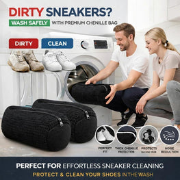 Shoe Washing Machine Bag 2 Pack for Washer & Dryer Thick Padded Sneaker Laundry Bags with Mesh Panels Zipper Protective Shoe Washer Bag for Running & Gym Shoes