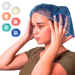 Disposable Hair Net for Men Women 21  Disposable Hair Net for Men Women 21 inch Pack of 100 Dark Blue Hair Covers for Nurses Polypropylene Bouffant Hair Nets with Stretch Band Disposable Hair Caps for Nurses and Chefs