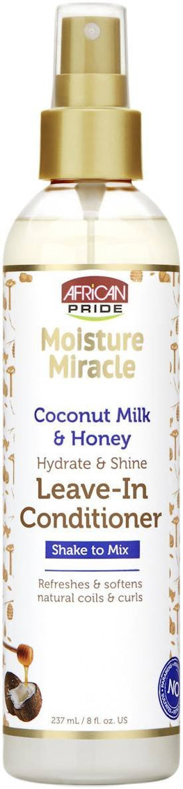 AFRICAN PRIDE MOISTURE MIRACLE HYDRATE and SHINE LEAVE-IN CONDITIONER