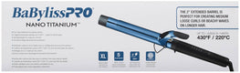 BABYLISSPRO NANO TITANIUM LIMITED EDITION BLACK AND BLUE 1.25 INCH EXTENDED BARREL CURLING IRON