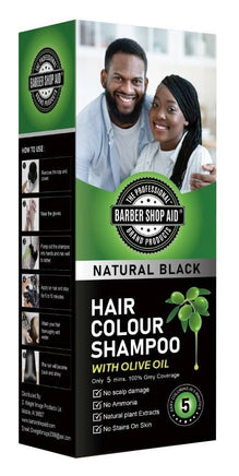 Barber Shop Aid Natural Black Hair Colour Shampoo