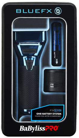 BABYLISSPRO BLUEFX ONE ALL METAL INTERCHANGEABLE BATTERY DOUBLE FOIL SHAVER