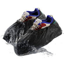 Black Disposable Shoe Covers for Indoors 16 x 5.75 Inch 100 Pack CPE Shoe Covers Disposable Non Slip Disposable Boot Covers Waterproof. Disposable Booties for Shoes Covers Elastic Band