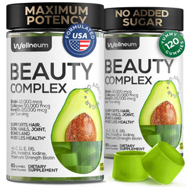Biotin and Collagen Peptide Gummies for Hair Growth Skin Nails 12000 Mcg Biotin