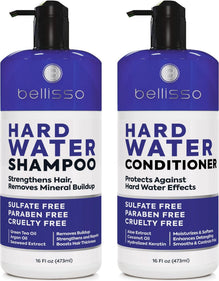 Hard Water Shampoo and Conditioner Set Sulfate Free Hair Care Products for